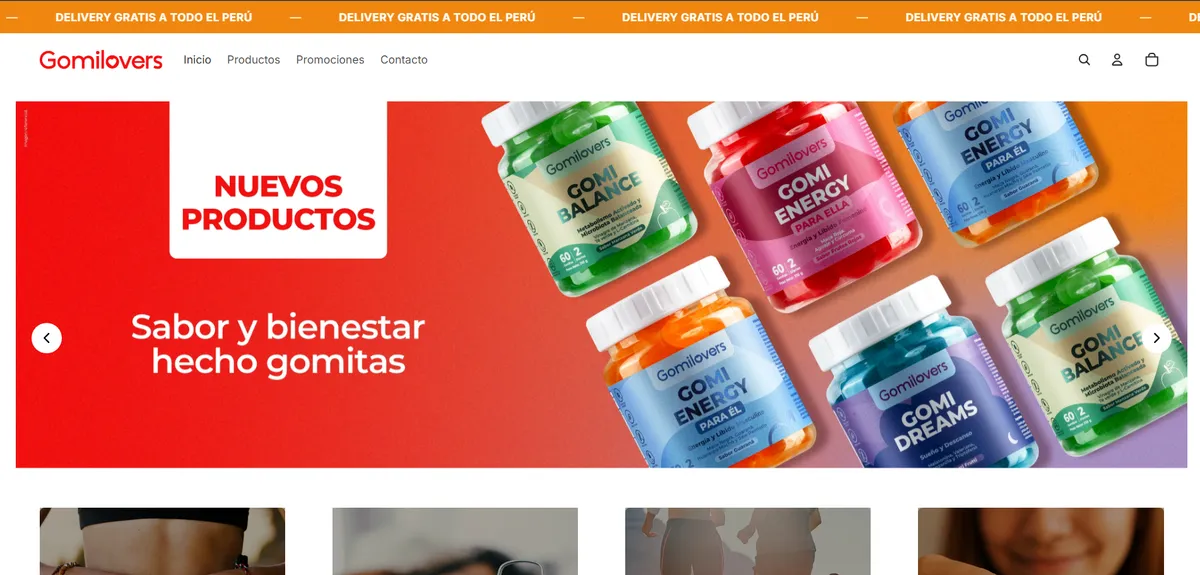 Interfaz de Gomi Lovers